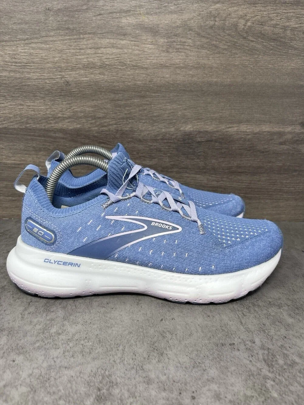 Brooks Glycerin 20 Womens Size 9 Blue Purple DNA LOFT v3 Cushioned Running Shoes